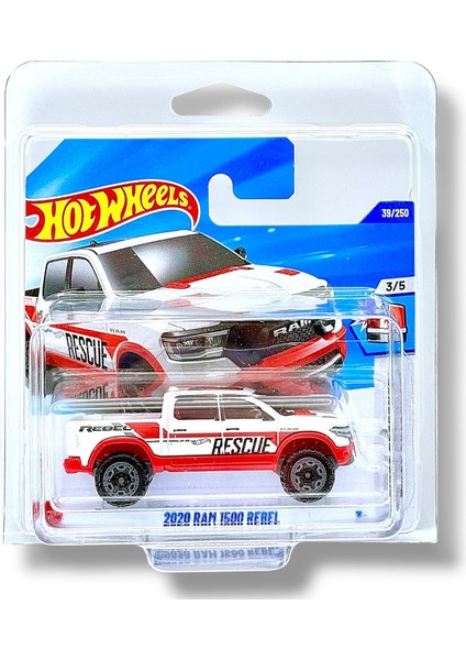 Wheels - 2020 Ram 1500 Rebel - Hw First Response 3/5 - HYW91 - Short Card - Rescue - Pickup Truck - Mattel 2025-1:64