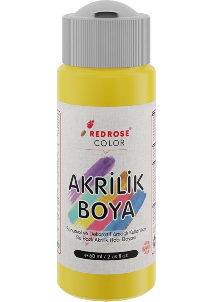 Rose Sarı Akrilik Boya 60 ml
