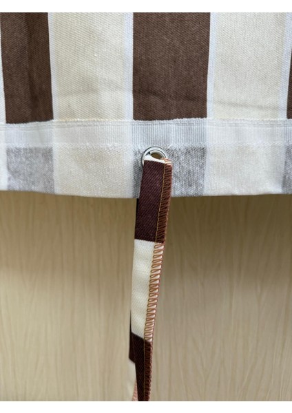 Kahverengi Balkon Perdesi, Çardak Perdesi, Korniş Düğmeli ve Kuş Gözü Delikli Balkon Perdesi fırsatları