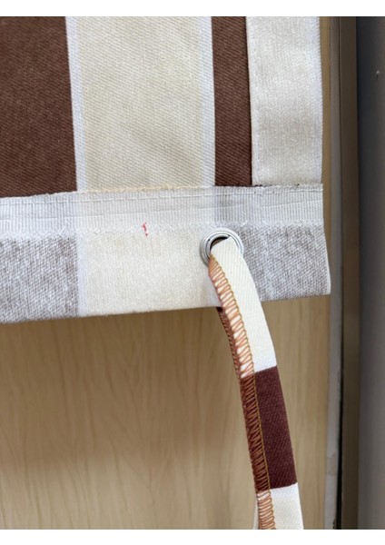 Kahverengi Balkon Perdesi, Çardak Perdesi, Korniş Düğmeli ve Kuş Gözü Delikli Balkon Perdesi indirimleri