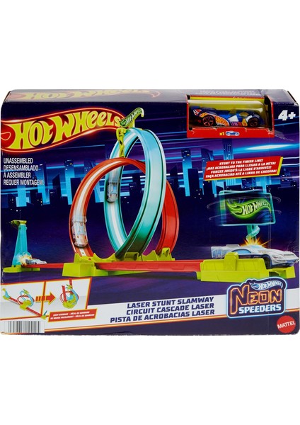 Wheels Neon Yarışlar Çifte Çemberde Yarış Seti