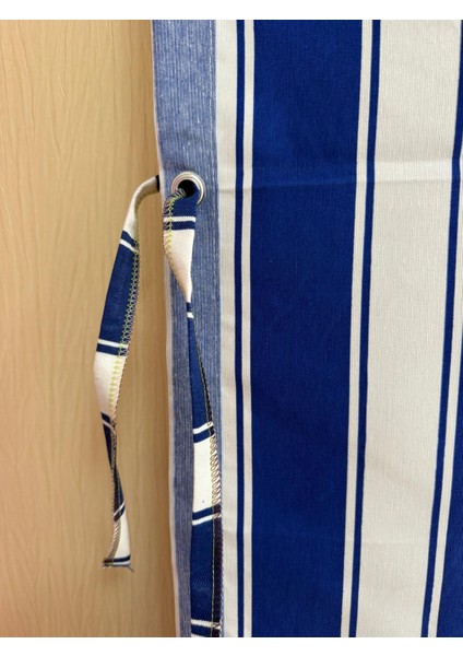 Mavi Beyaz Balkon Perdesi, Çardak Perdesi, Korniş Düğmeli ve Kuş Gözü Delikli Balkon Perdesi fiyatları