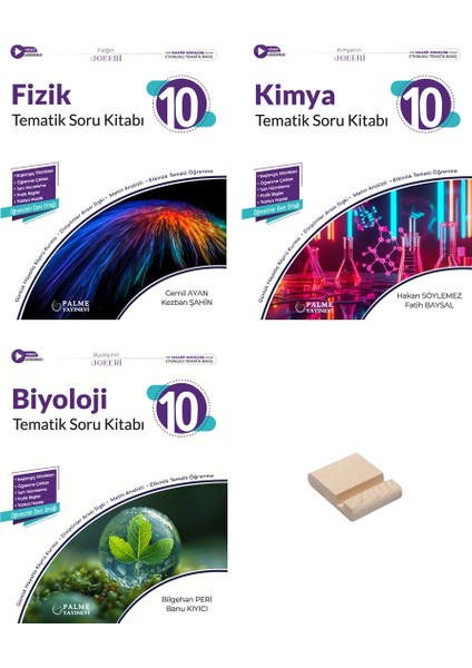 10. Sınıf Joker Fizik Kimya ve Biyoloji 3lü Tematik Soru Bankası + Telefon Tutucu