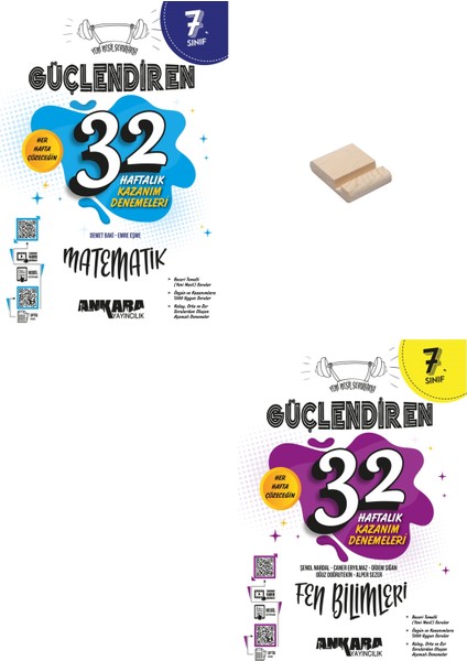 7. Sınıf Güçlendiren Matematik ve Fen Bilimleri Haftalık Denemeleri + Telefon Tutucu