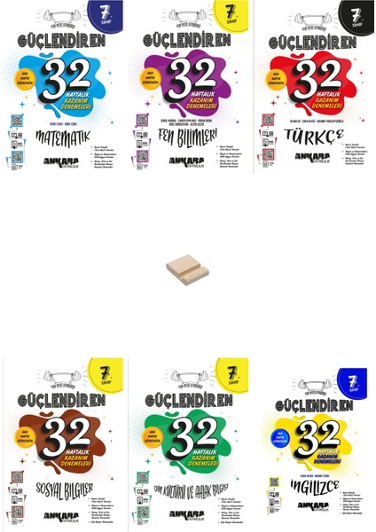 7. Sınıf Güçlendiren Tüm Dersler Haftalık Denemeleri 6lı Set + Telefon Tutucu