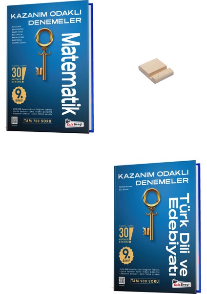 9. Sınıf Matematik ve Türk Dili Edebiyatı Kazanım Kavrama Denemeleri + Telefon Tutucu