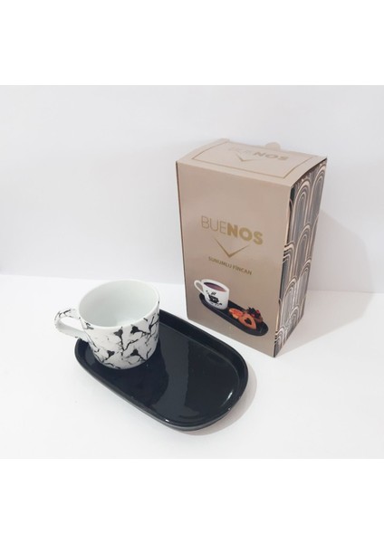 Beyaz Sunumluk Çay ve Neskafe Fincan Takımı, 2'li Set