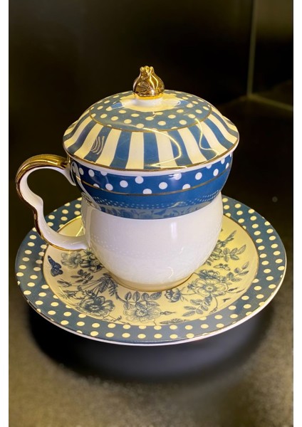 Mavi Kapaklı 2 Kişilik Çay ve Nescafe Fincan Seti fırsatları