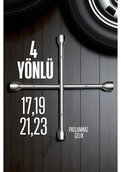 Bijon Anahtarı 4 Uçlu Çelik Bijon Anahtarı 721893 modelleri