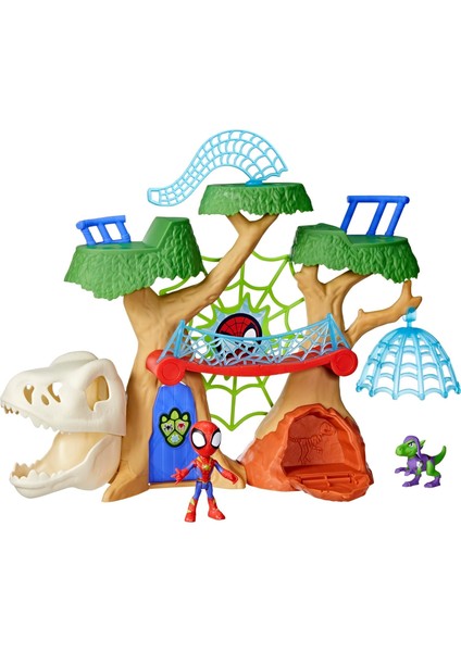 Spidey And His Amazing Friends Dino-Webs Ağaç Ev Süper Kahraman Oyun Seti