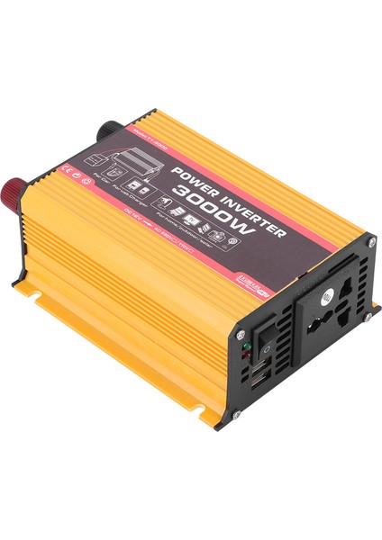 Araç Invertörü 3000 W Çift USB Otomatik Güç Dönüştürücü Modifiye Dalga Trafo (DC12V AC110V ) (Yurt Dışından) fiyatları
