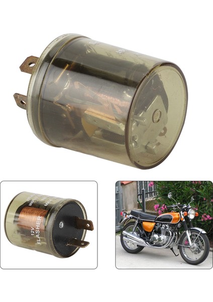 2 Pin 12V Motosiklet Dönüş Sinyal Işığı Haln Flaşör Flaşör Rölesi (Yurt Dışından) fırsatları