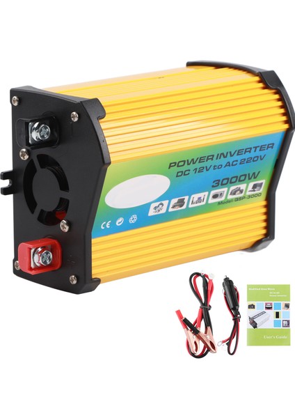 Araç Invertörü Çift USB 300W Otomatik Güç Dönüştürücü Modifiye Dalga Adaptörü 12V À 220V (Yurt Dışından)