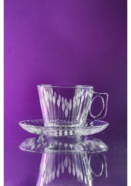 6'lı Renkli Vela Fincan Seti, 12 Parça, 195CC, Şık ve Desenli Tasarım modelleri