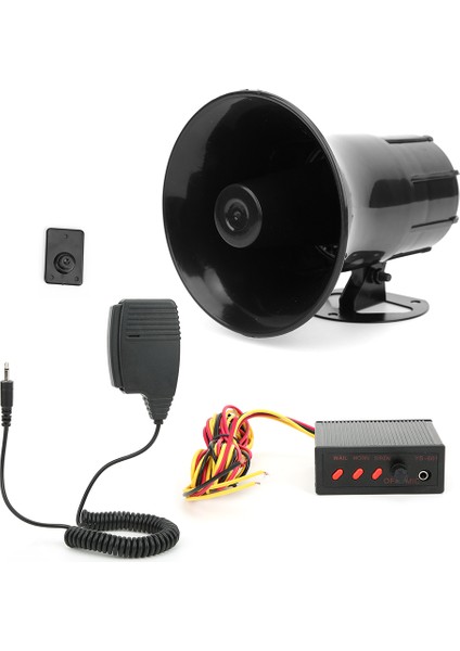 Evrensel Araba Alarm Ikaz Kornası Uyarı Sireni 3 Tonlu Ses Otomatik Megafon Hoparlör 115DB 50W (Yurt Dışından)