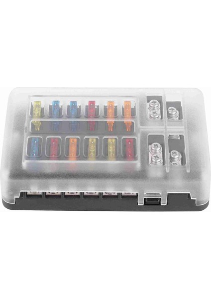 12 Devreleri Sigorta Kutusu Blok Tutucu LED Gösterge Işığı Mini Motor Araba Yat Tekne (Yurt Dışından) fiyatları