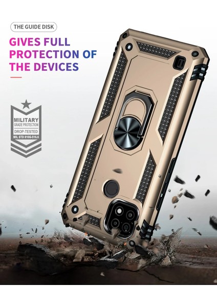 Realme C21 Kılıf Sofya Yüzüklü Silikon Kapak - Gold Svlrs fırsatları