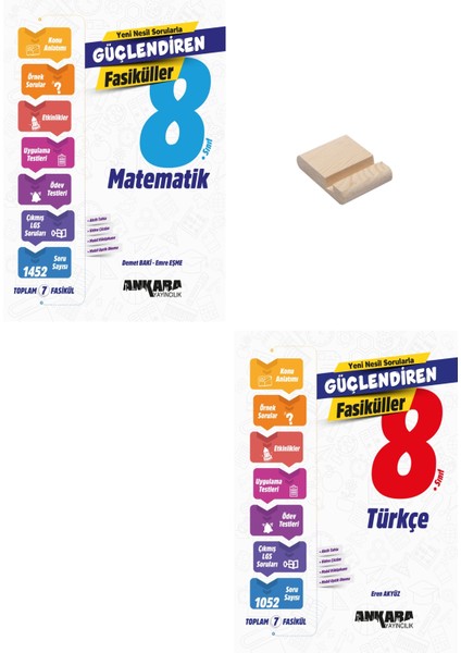 Lgs 8. Sınıf Güçlendiren Matematik ve Türkçe Fasikülleri + Telefon Tutucu