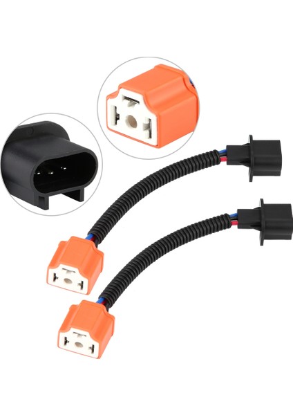 2 Adet H13 9008 H4 9003 Hb2 Adaptörü Far Dönüşüm Kablosu Dişi LED Işık (Yurt Dışından) fırsatları