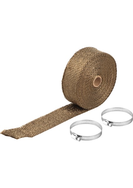 10 M Termal Bant Egzoz Borusu Header Isıya Dalı Yalıtım Wrap ile Bağları (Titanyum Altın) (Yurt Dışından)