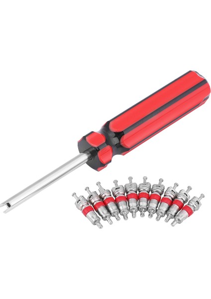Motosiklet Tekerleği Lastik Vana Çekirdek 10 Adet Sökücü Aracı Tamir Temizleme Kiti (Yurt Dışından)
