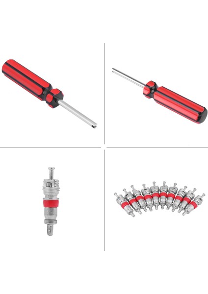 Motosiklet Tekerleği Lastik Vana Çekirdek 10 Adet Sökücü Aracı Tamir Temizleme Kiti (Yurt Dışından) fiyatları