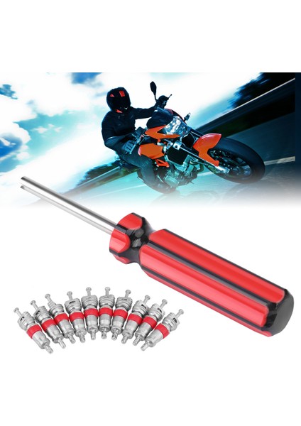 Motosiklet Tekerleği Lastik Vana Çekirdek 10 Adet Sökücü Aracı Tamir Temizleme Kiti (Yurt Dışından) fırsatları