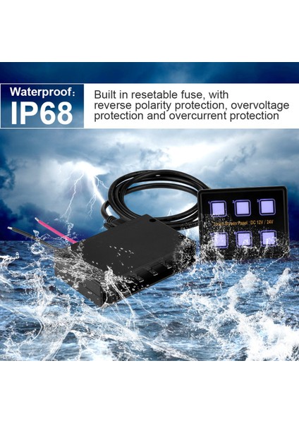 12 V / 24 V 6 Gang Dokunmatik Ekran Kontrol Panel Kutusu LED Anahtarı Paneli Araba Tekne Için Evrensel (Yurt Dışından) fiyatları