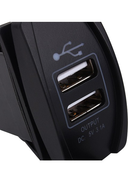 Araba Dc 12 V‑24 V Mavi LED Çift USB Şarj Carling Arb Rocker Anahtarları 5 V 3.1 A (Yurt Dışından) fırsatları