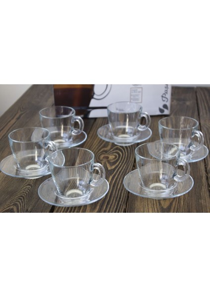 Turuncu 6'lı Çay Fincan Takımı, Şık ve Kullanışlı Set