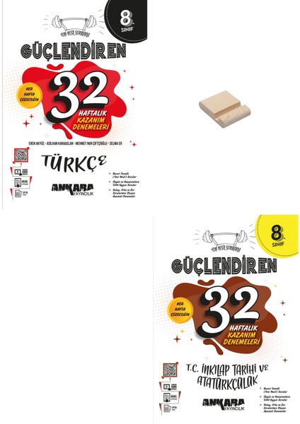 Lgs 8. Sınıf Güçlendiren Türkçe ve Inkılap Tarihi Haftalık Denemeleri + Telefon Tutucu