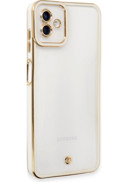 Samsung Galaxy A04 Kılıf Liva Lens Silikon - Beyaz Svlrs