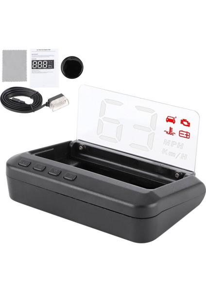 3in Çok Fonksiyonlu Head Up Display Hud Monitör Hız Su Sıcaklığı Gerilim Ekran Obd Prktör (Yurt Dışından)