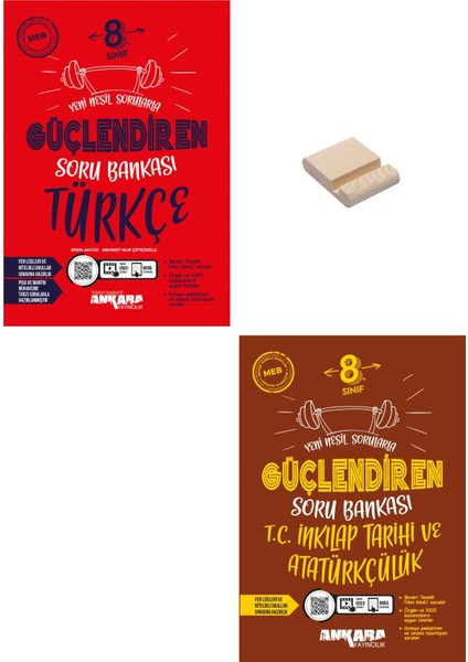 Lgs 8. Sınıf Güçlendiren Türkçe ve Inkılap Tarihi Soru Bankası + Telefon Tutucu