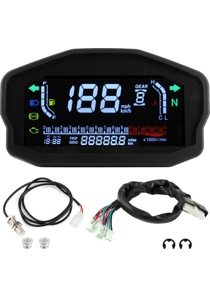 Motosiklet Hız Göstergesi Yakıt Seviye Göstergesi Tamir LCD Enstrüman Için 1/2/4 Silindirli Motor LED (Yurt Dışından)
