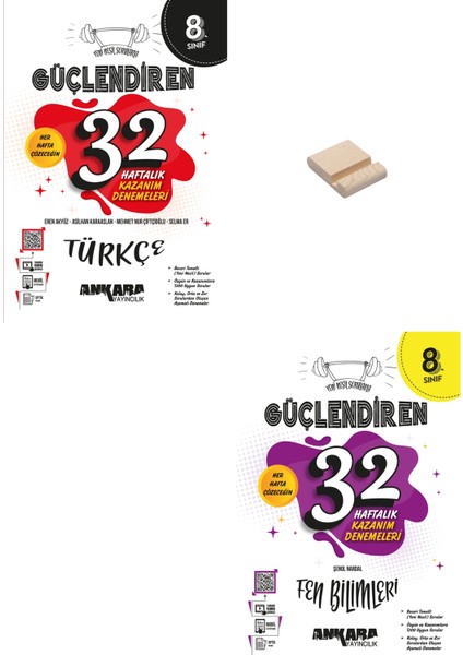 Lgs 8. Sınıf Güçlendiren Türkçe ve Fen Bilimleri Haftalık Denemeleri + Telefon Tutucu