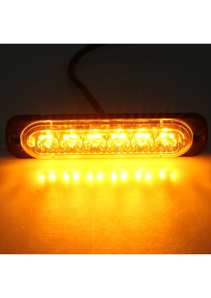 4 Adet 12-24 V Araba 6 LED Flaş Strobe Acil Uyarı Işık Grille Yanıp Sönen Light Sarı (Yurt Dışından) fırsatları