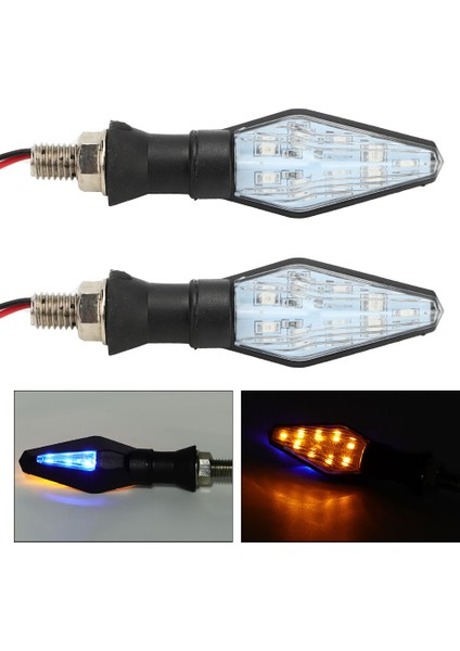 4 Adet 12 LED Iki Renkli Dönüş Sinyal Işığı Motosiklet Scooter Atv AKSESUARLARI(MK-024) (Yurt Dışından) fırsatları