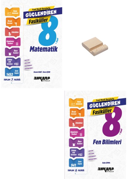 Lgs 8. Sınıf Güçlendiren Matematik ve Fen Bilimleri Fasikülleri + Telefon Tutucu