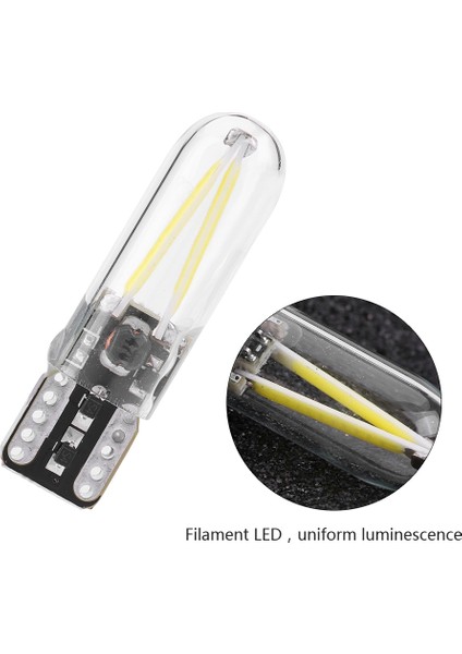 Çift 8-28V W5W T10 Cam Cob Filament LED Araba Okuma Drl Dönüş Sinyali LED Ampul Beyaz Işık (Yurt Dışından) fırsatları