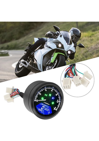 Motosiklet Çok Fonksiyonlu Ekran Su Geçirmez Anti Titreşim Dijital LCD Kilometre Kilometre Sayacı (Yurt Dışından) fırsatları