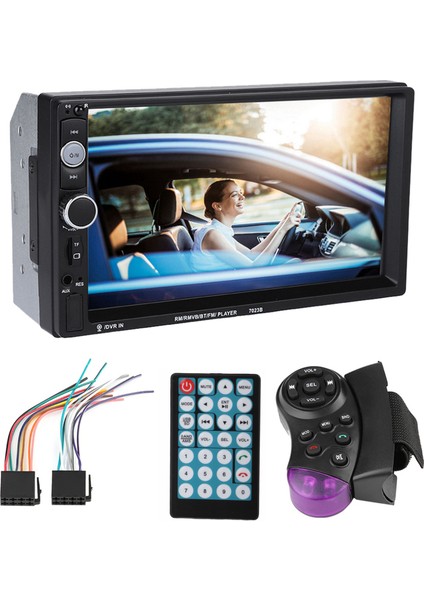 7 Inç Dokunmatik Ekran Çift Din Araba Bt Mp5 Çalar Stereo Fm Radyo Desteği Ters Görüntü (Yurt Dışından)