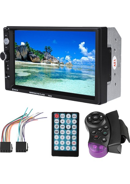 7 Inç Dokunmatik Ekran Çift Din Araba Bt Mp5 Çalar Stereo Fm Radyo Desteği Ters Görüntü (Yurt Dışından) fiyatları