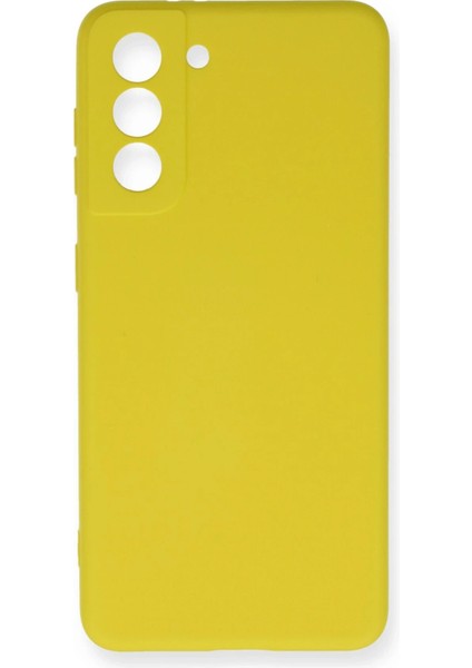 Samsung Galaxy S21 Fe Kılıf Nano Içi Kadife Silikon - Sarı Svlrs
