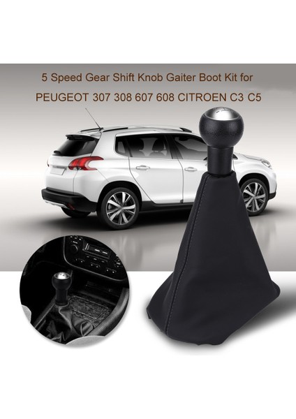 5 Hız Vites Topuzu Körüğü Önyükleme Kiti Için Peugeot 307 308 607 608 Citroen C3 C5 (Yurt Dışından) fiyatları