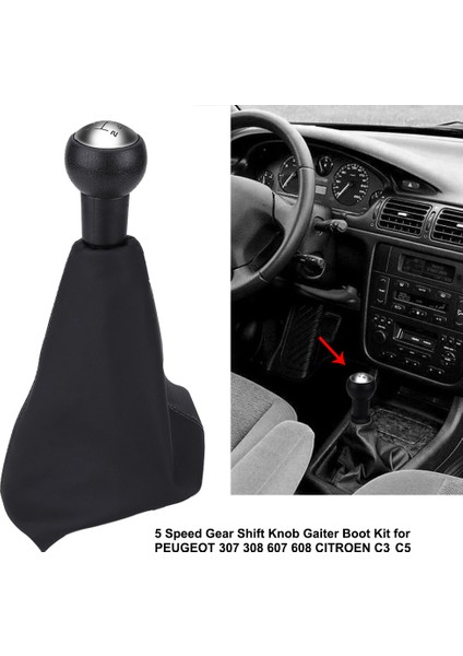 5 Hız Vites Topuzu Körüğü Önyükleme Kiti Için Peugeot 307 308 607 608 Citroen C3 C5 (Yurt Dışından) modelleri