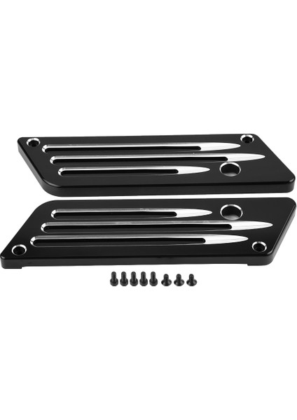 1 Çift Cnc Alüminyum Motosiklet Heybe Mandalı Kapakları Touring 1993-2013 Için Siyah (Yurt Dışından)