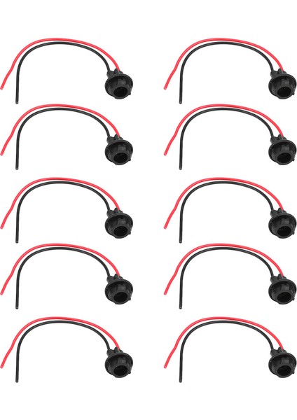 10 Adet Araba T10 Lamba Ampulü Soket Tutucu Konnektör Uzatma LED Işık Bazı Adaptörü (Yurt Dışından)