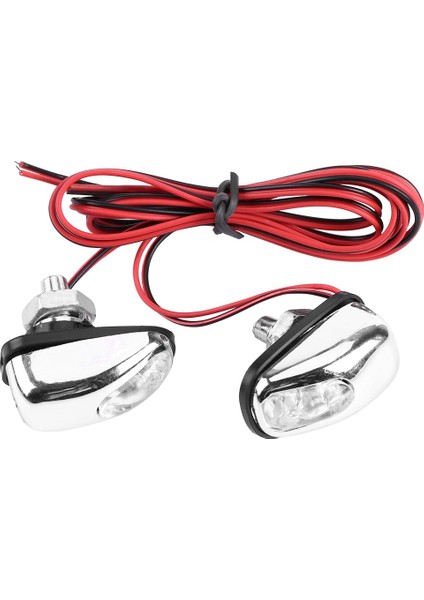 Çift Araba LED Işık Silecek Hood Cam Su Püskürtme Memesi Yı Lambası 12V (Yurt Dışından)