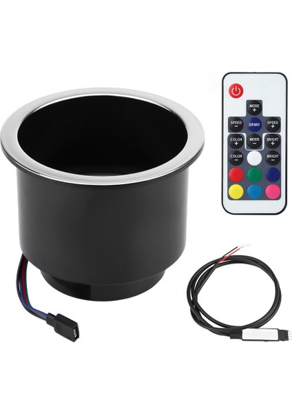 Plastik Rgb LED Işık Içecekdak Tutucu ile Uzaktan Kumanda Tekne Araba Kamyon Rv (Yurt Dışından)